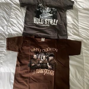 Three Stooges Shirts Size 5-6 Youth Small